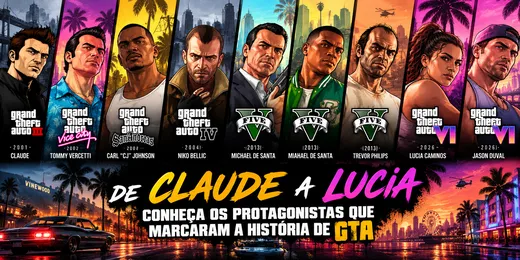 Todos os protagonistas de GTA: de Claude e CJ até Jason e Lucia