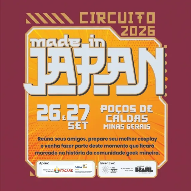 Circuito Made in Japan 2026 - Poços de Caldas